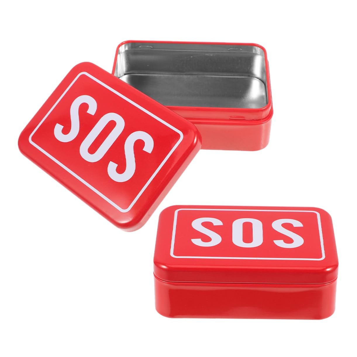 CORHAD 2pcs Compact Metal Box w Kit Waterproof Preparedness for Camping Travel Car College Student