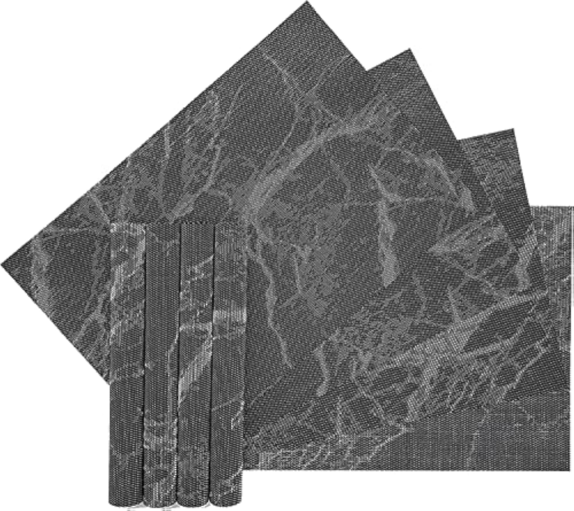 Modern Western Marble Pattern Placemats, Set of 6