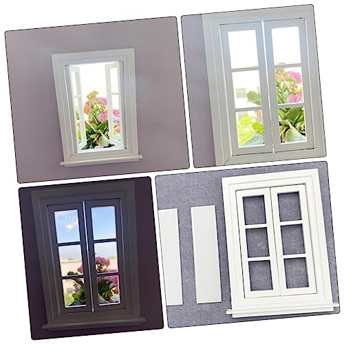 Wakauto 1 Peça Janela De Treliça Branca Aberta Dupla Mini Janela Mini Janela De Seis Grades Janela E