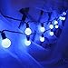 MAXINDA (Heavy Duty) G40 Globe Outdoor String Lights Blue,17 Ft 25 LED Halloween Garden Patio Bar Wedding Party Christmas Lights Mood Lighting for Indoor Outdoor Use,2 Fuses Include