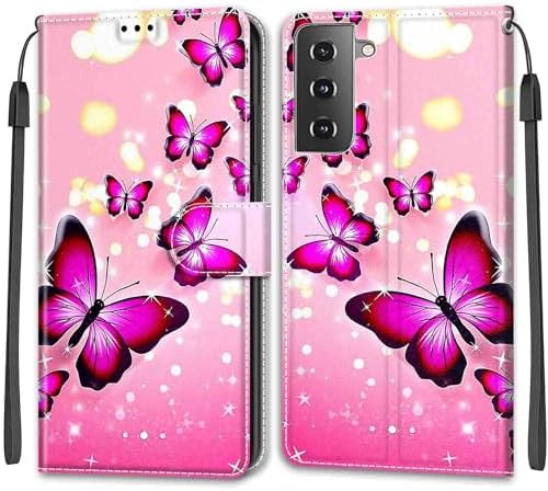 Phone Case for Samsung Galaxy S21 with [Magnetic Closure] [Card Slots] [Kickstand] Premium PU Leather Flip Wallet Case Compatible with Samsung Galaxy S21