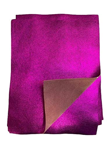 Metallic Cowhide: 8.5" X 11" Pre Cut Pieces (Hot Pink, 1 Piece) #TOP1
