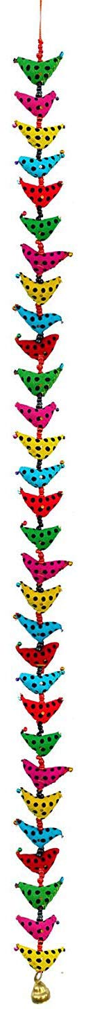 Rastogi Handicrafts String of 30-Bird Bell Tota Traditional Indian Hanging Decoration