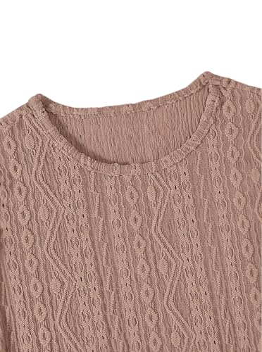 Image of Girls' Summer Shirts Cute Tops Ruffle Sleeve Crew Neck Casual Tees