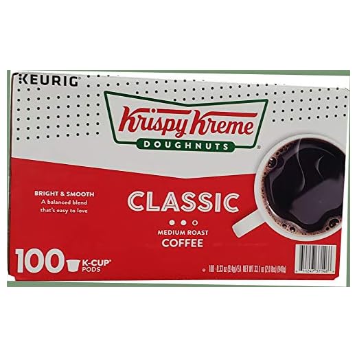 Krispy Kreme Bright & Smooth Medium Roast Coffee, Donuts, 100 ct.