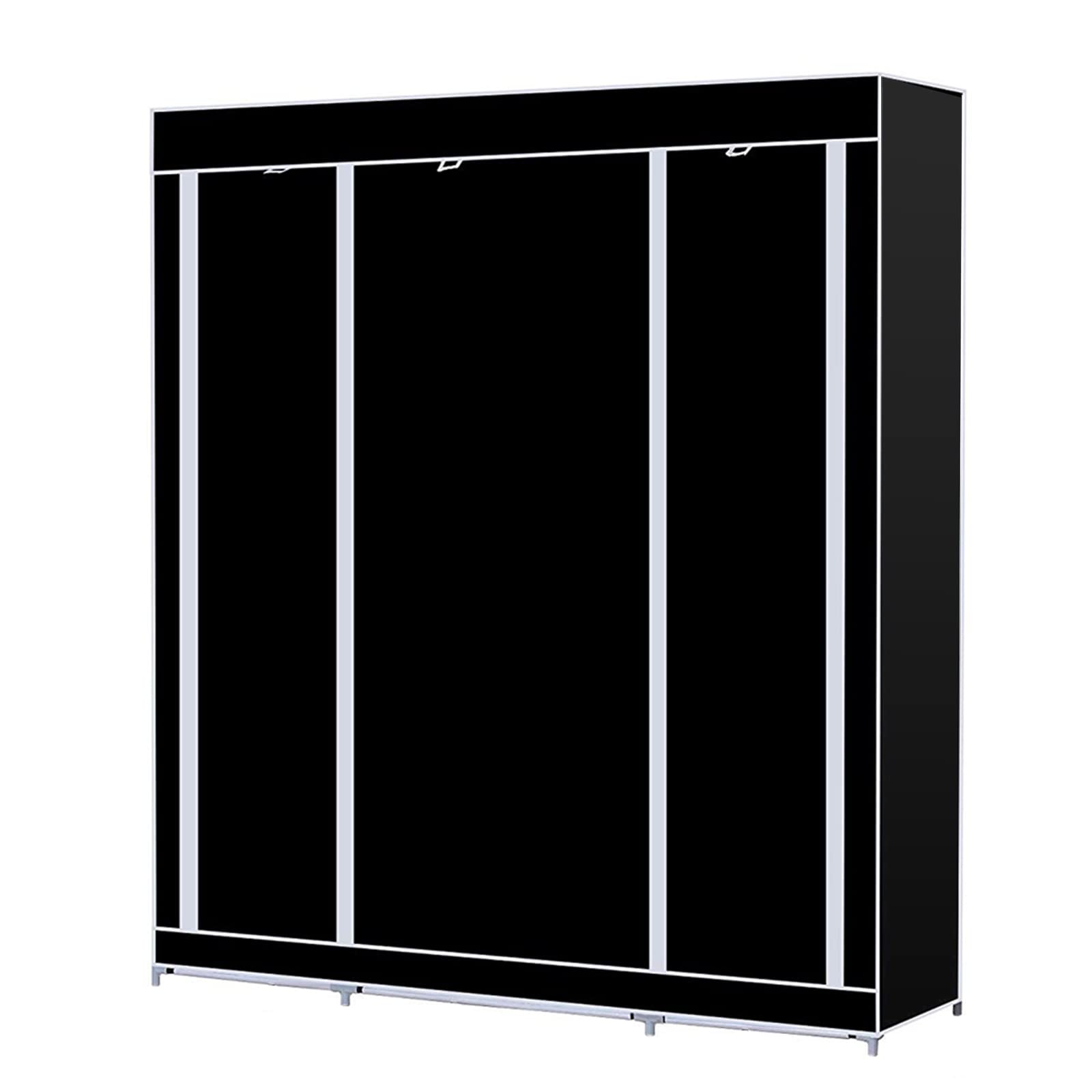RELOVE - Armario de Almacenamiento Plegable de Tela no Tejida para Dormitorio, Armario, Armario, Armario, estanterías, Ropa (167 x 45 x 170 cm)