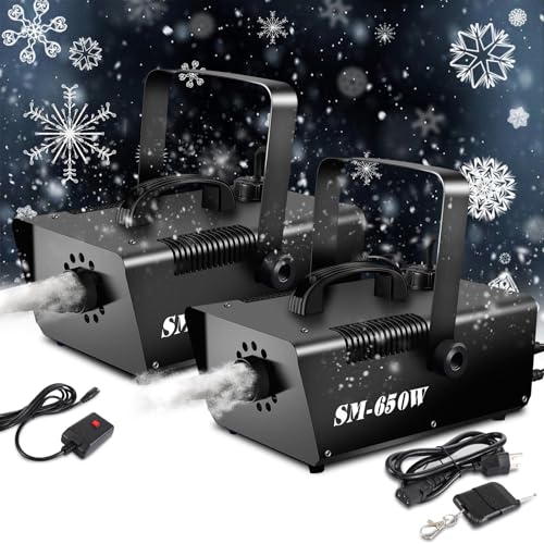 Retisee 2 Pcs Snow Machine 650W Wired Snow Making Machine Snowflake Maker Machine with Wireless...