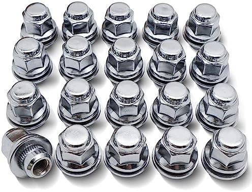 20PCS M12x1.5 Lug Nuts - 13/16" 21mm Hex - Chrome Factory Style W...