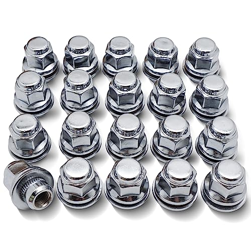 Potential Loss Of Vehicle Control - 2023 Toyota BZ4X 4 20PCS M12x1.5 Lug Nuts - 13/16' 21mm Hex - Chrome Factory Style Wheel Nut for Lexus ES350 RX350 IS300 CT200h HS250h GS450h GS450, Toyota Camry Corolla Avalon Highlander Prius Sienna 611-211 611-117