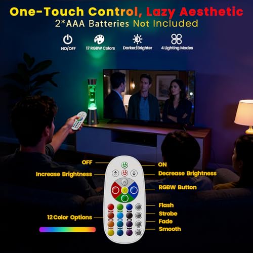 Image of 17 Colors Changing Liquid Motion Lamps, 15.5 Inch Large Big LED Night Light for Kids Adults Teens, Relax Mood Table Lamp for Birthday Gift Novelty Lighting Nightlight Bedroom Home Room Decor