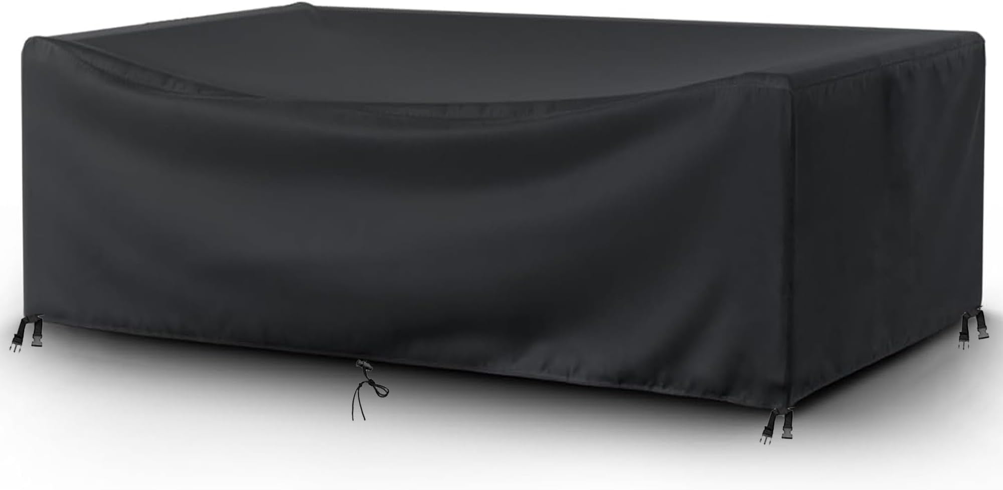 Outdoor Patio Furniture Covers Waterproof 60" L x 32" W x 30" H Rectangular Outdoor Table and Chair Set Cover 600D Wind Dust Proof Anti-UV Durable Patio Sectional Couch Cover 150x80x75cm