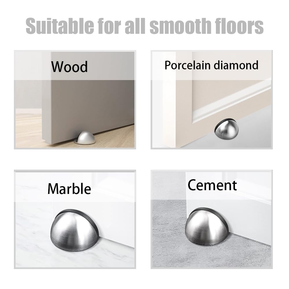 6 Stück Türstopper Selbstklebend - Transparent Silikon Bodenstopper