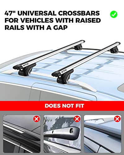 KYX Universal T-Track Aluminum Roof Rack Crossbars #TOP20