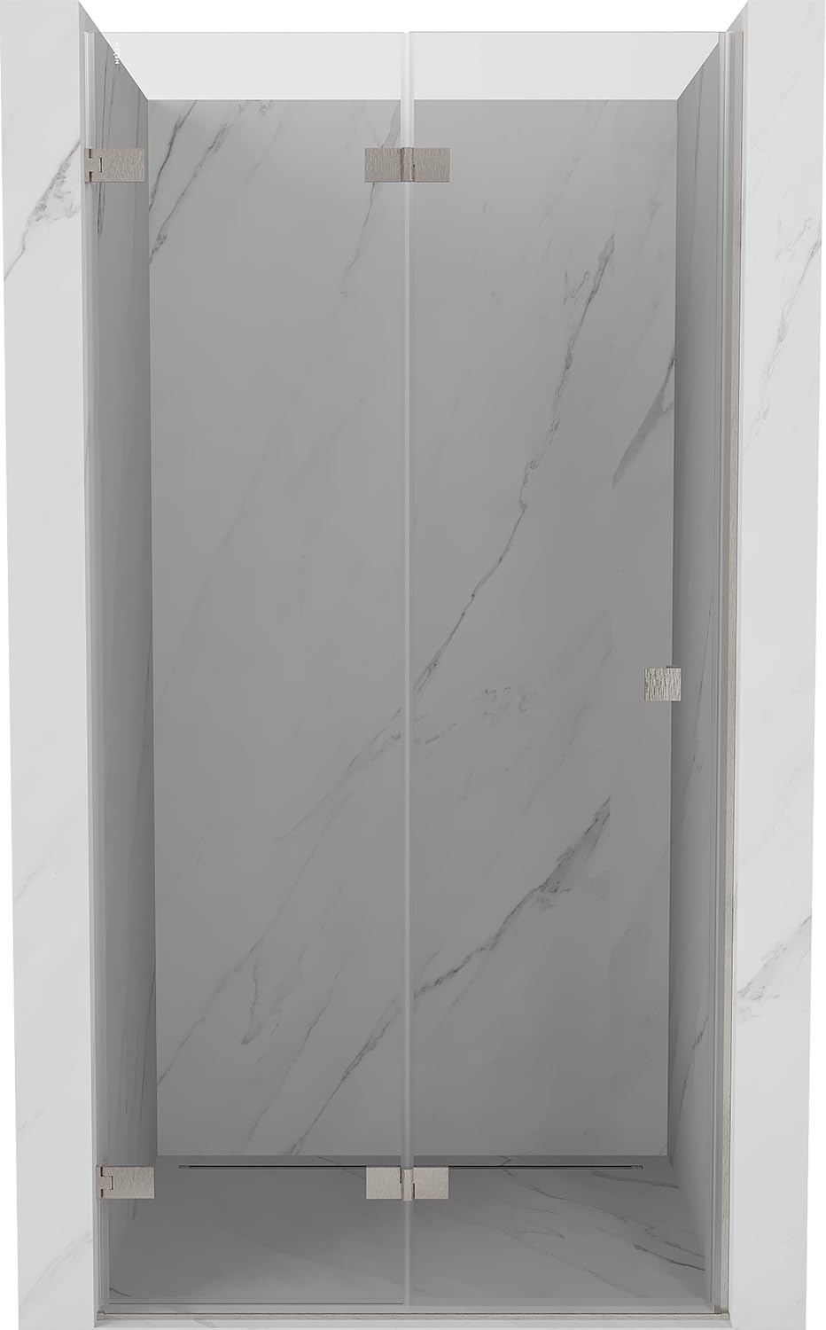 Mexen Lunar-F - Box doccia pieghevole destro, 60 cm, trasparente, cromato