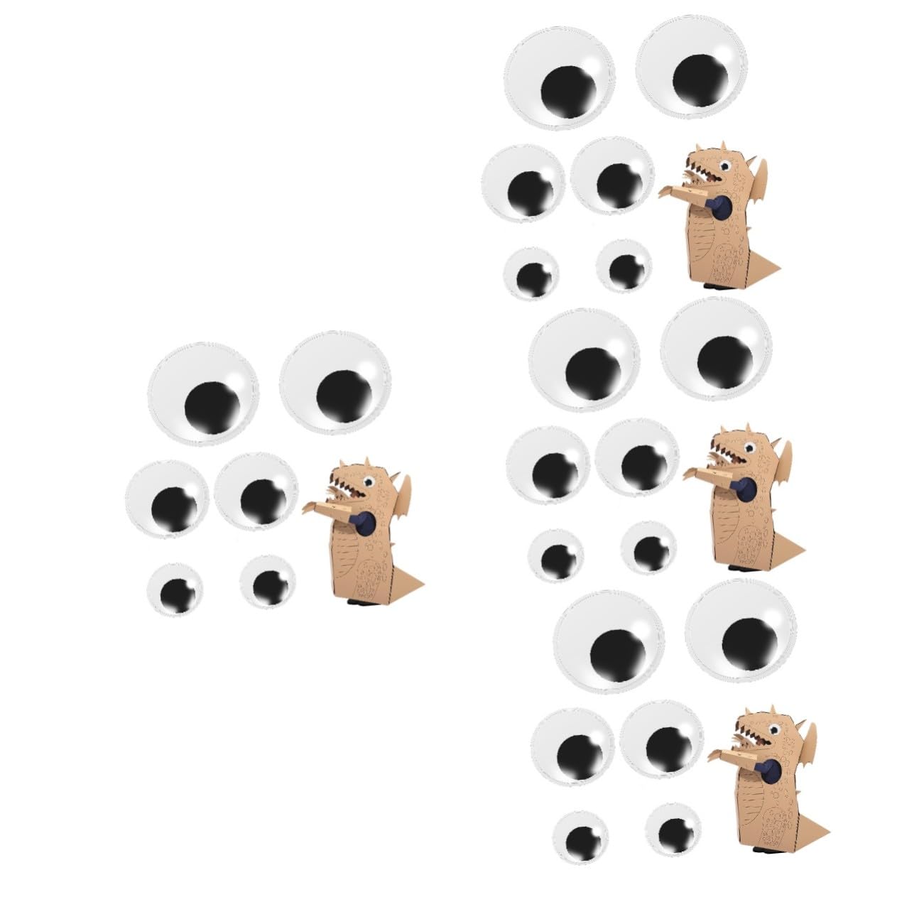 GALPADA 24 Pezzi Occhi di Sicurezza Autoadesivi per Amigurumi e Bambole PVC Resistenti con Retro Adesivo Occhi Finti per Animali di Peluche e Progetti Creativi