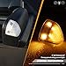 HERCOO LED Turn Signal Light Side Mirror Amber Lamps Right Tow Light Clear Cover Lens for 68302828AA 68302829AA Compatible with 2010-2018 Dodge Ram 1500 2500 3500 4500 5500