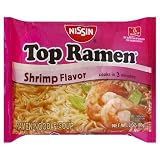 Nissin, Top Ramen Instant Noodle Soup (Shrimp Flavor), 3 Ounce