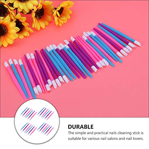 Lurrose Punho Plástico Empurrador Da Cutícula Do Prego Cleaner Manicure Ferramentas Unha Polonês Rem