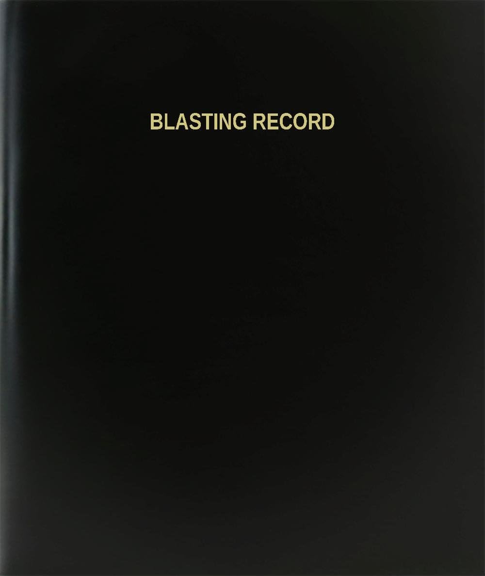 BookFactory Blasting Record Log Book/Journal/Logbook - 120 Page, 8.5''x11'', Black Hardbound (XLog-120-7CS-A-L-Black(Blasting Record Log Book))