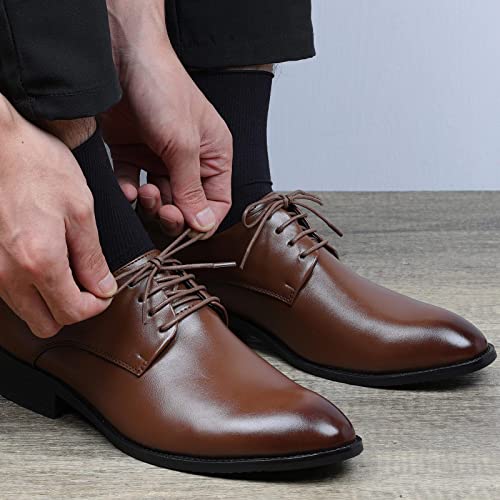 Image of Handshop 3 Pairs Dress Shoe Laces | 3 /32 inch Thin Round Waxed Shoelaces | Polished waxed sheen, tightly woven cotton, secure tie, for oxfords, derbies and chukka boots, 23 inch-63 inch sizes and 15 colors