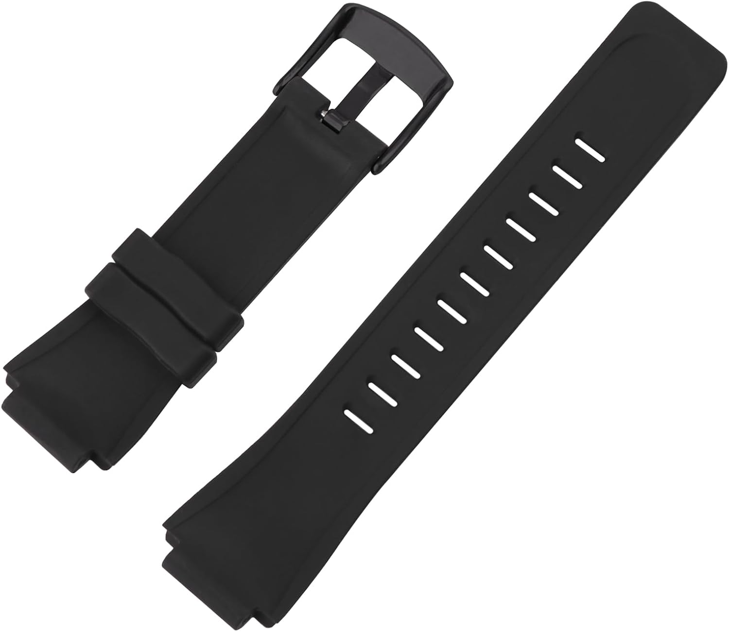 24mm x16mm Rubber Watch Band replacement for Timex T2N720 T2N721 T2N739 TW2T76500 TW2T76300 TW2T76400 Silicone Strap Wirstband accessories for Men and Women