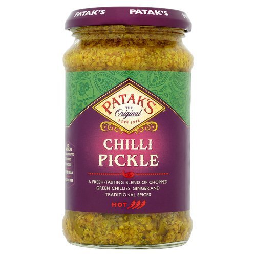Patak Chilli Pickle 283g – Achaar tradicional indio – Achaar con ingredientes naturales – Proporciona la experiencia gastronómica india ideal (paquete de 1)