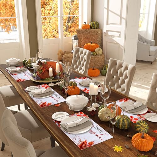 Sets de table d'automne de qualité supérieure Billbotk pour table raffinée