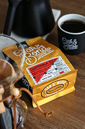 Oak & Bond Coffee Co. Guatemala Single Origin Coffee, Medium Roast, 100% Arabica, Whole Bean -12 Oz. Bag #TOP4