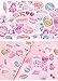 Produktbild KATTERS Dekorative Aufkleber DIY Pink Heart Bear Süße Briefpapier Aufkleber Tagebuch Scrapbooking Aufkleber Zubehör 46Stücke / Box