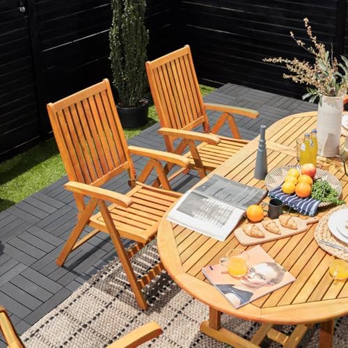 Casaria® Tavolo Da Giardino Resistente Certificato Fsc® Legno Di Eucalipto 200X100Cm Portata 160Kg Per Balcone Giardino Terrazza Balcone Esterno - 2