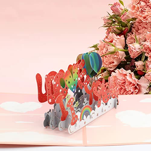 Fathers Day Card I Love You Card Pop Up Cards 3D Popup Cards Paper Greeting Cards Birthday Cards 8" X 6" Cover With Note Card And Envelope For Fathers Day Gifts Birthday Gift Card Thinking Of You Card #TOP6