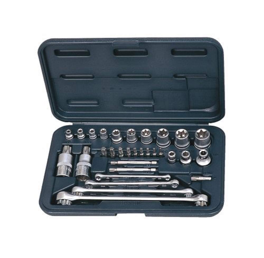 KS Tools 922.4302 Juego de 31 piezas Torx 1/4 "macho/hembra – 3/8 1/2"