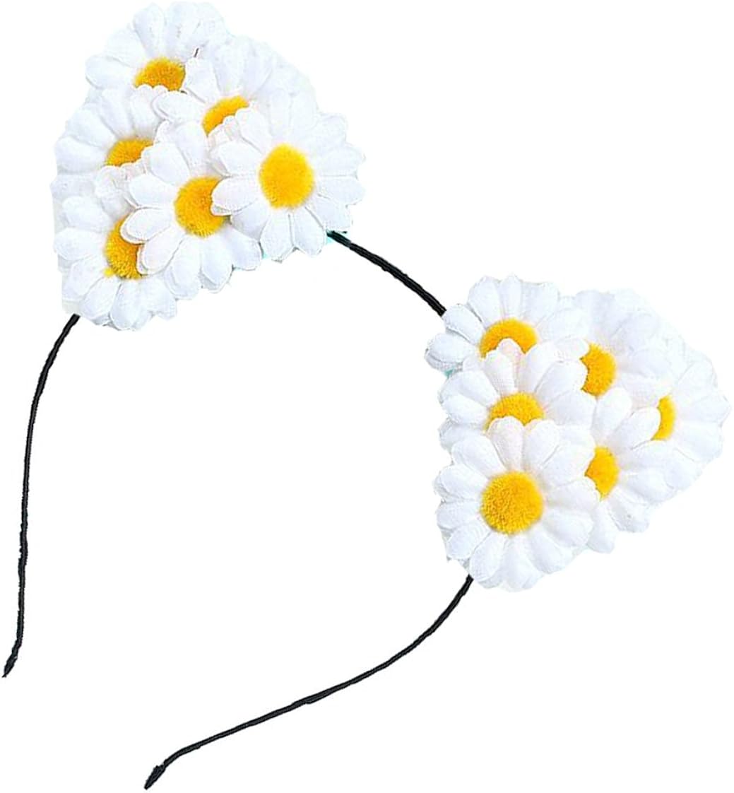 Floral Fall Sunflower Crown Hair wreath Bridal Headpiece Festivals Hair Band (YellowA) : Beauty