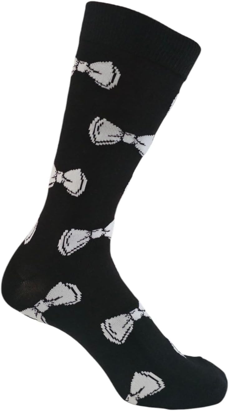 Groomsmen Socks Set of 6, Groomsmen Usher Gift, Groomsman Proposal Box, Best Man Gift, Black Bow Tie Funny Sock, Groomsman Proposal Box, Premium Bamboo Sock, Novelty Socks - Image 3