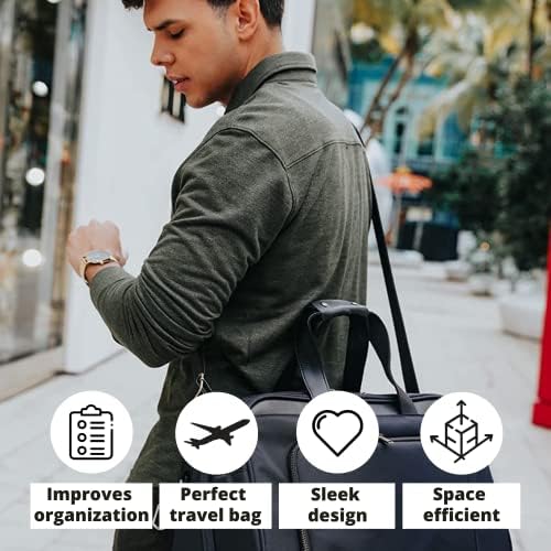 Nomad Lane Bento Bag - Duffel Bag Suitcase, Lightweight Travel Bag, Multiple Carrying Options and Pockets (Navy w/ Bronze Zipper) 4 Nomad Lane Bento Bag - Duffel Bag Suitcase, Lightweight Travel Bag, Multiple Carrying Options and Pockets (Navy w/ Bronze Zipper)