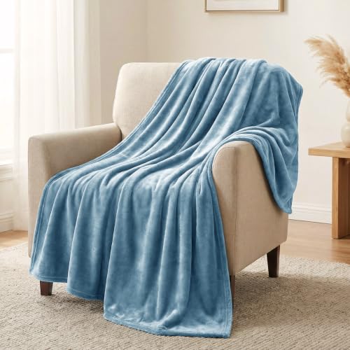CozyLux Kuscheldecke Flauschig Decke 230x270 cm Blau – Ansicht 6