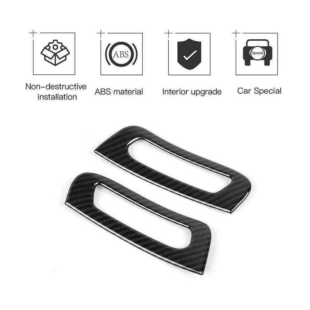 MinxinAuto a-Pillar Air Vent Outlet Cover Trim + Carbon Fiber N Left Right Front Interior 2 Pieces/Set for Jeep for Grand Cherokee 2017-2019 AAVOCTFJGC2CFN