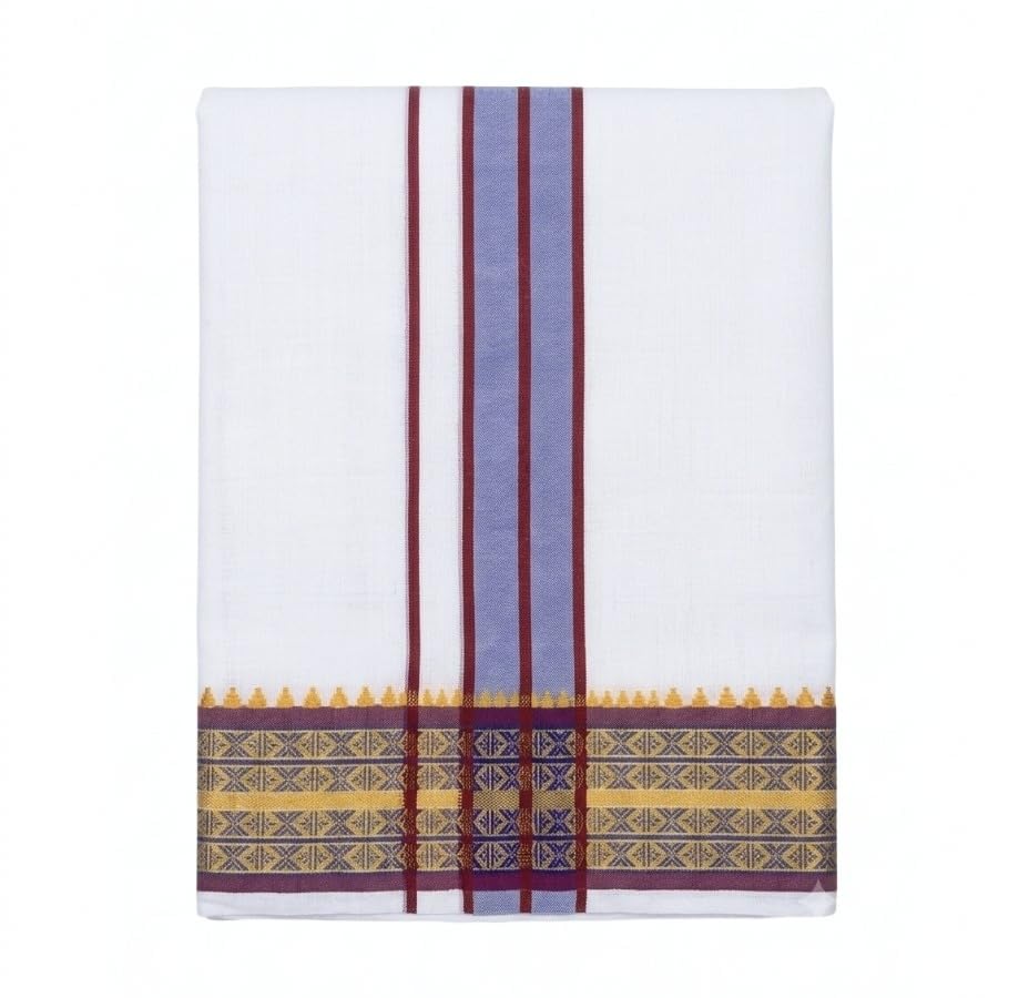 Premium Cotton Dhoti For Men 100% Cotton- 9x5-picture-15