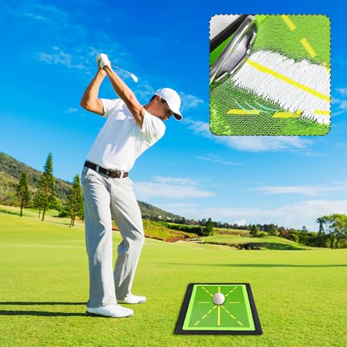 Golf Hitting Mat, Golf Practice Mat for Swing Path Feedback & Detection Batting Training Mat with Non-Slip Rubber Base, Portable Swing Training Aid for Indoor & Outdoor Gifts for Golf Lovers - Image 5