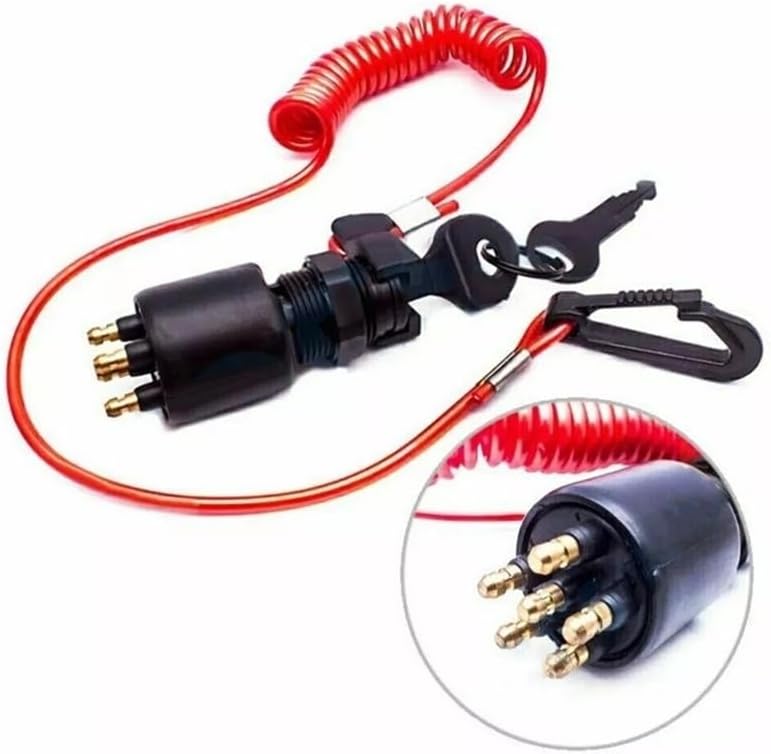 Boat Fit for 175974,5005801 Ignition Key Switch Lanyard