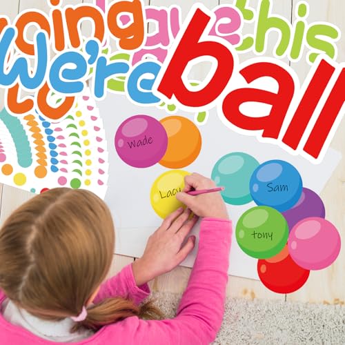 Gumball Machine Bulletin Board Decorations Back to School Bulletin Board Set Colorful Bubble Gumballs Cutouts Candy Themed Classroom Motivational Cutouts for School Wall Decals Decor - Image 4