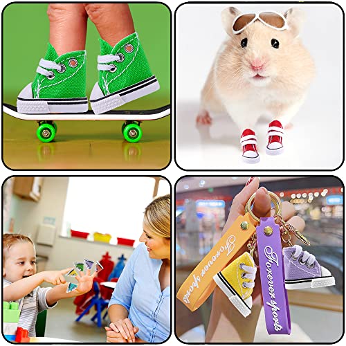 Yujun 6 Pairs Mini Finger Shoes Fingerboard Skateboard Shoes Keychains Sneakers For Finger Breakdance Birds Doll Mini Shoes(6 Colors) #TOP6