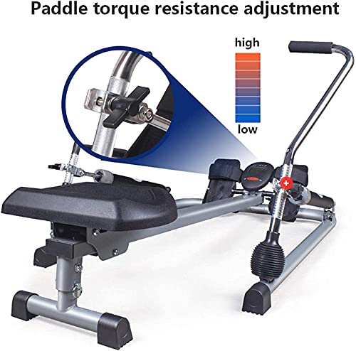 Image of Fitness Equipment Equipment Home Gym Indoor Rower Foldable Rowing Machine Adjustable 12 Stage Hd Data Display Double Track Suitable for Home Fitness Exercise