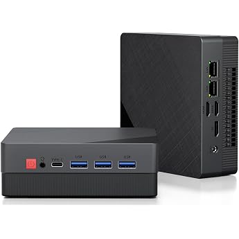 Mini PC Ryzen 5 4500U 2 2.5 GLAN Ports 8GB DDR4 256GB NVMe SSD, Mini PC 6C/6T Up to 4.0GHz WiFi 6 / Bluetooth 5.2 / Dual Channel Small PC HDMI*2 / Type-C DP 4K 60Hz Output 4500U 8G+256 G