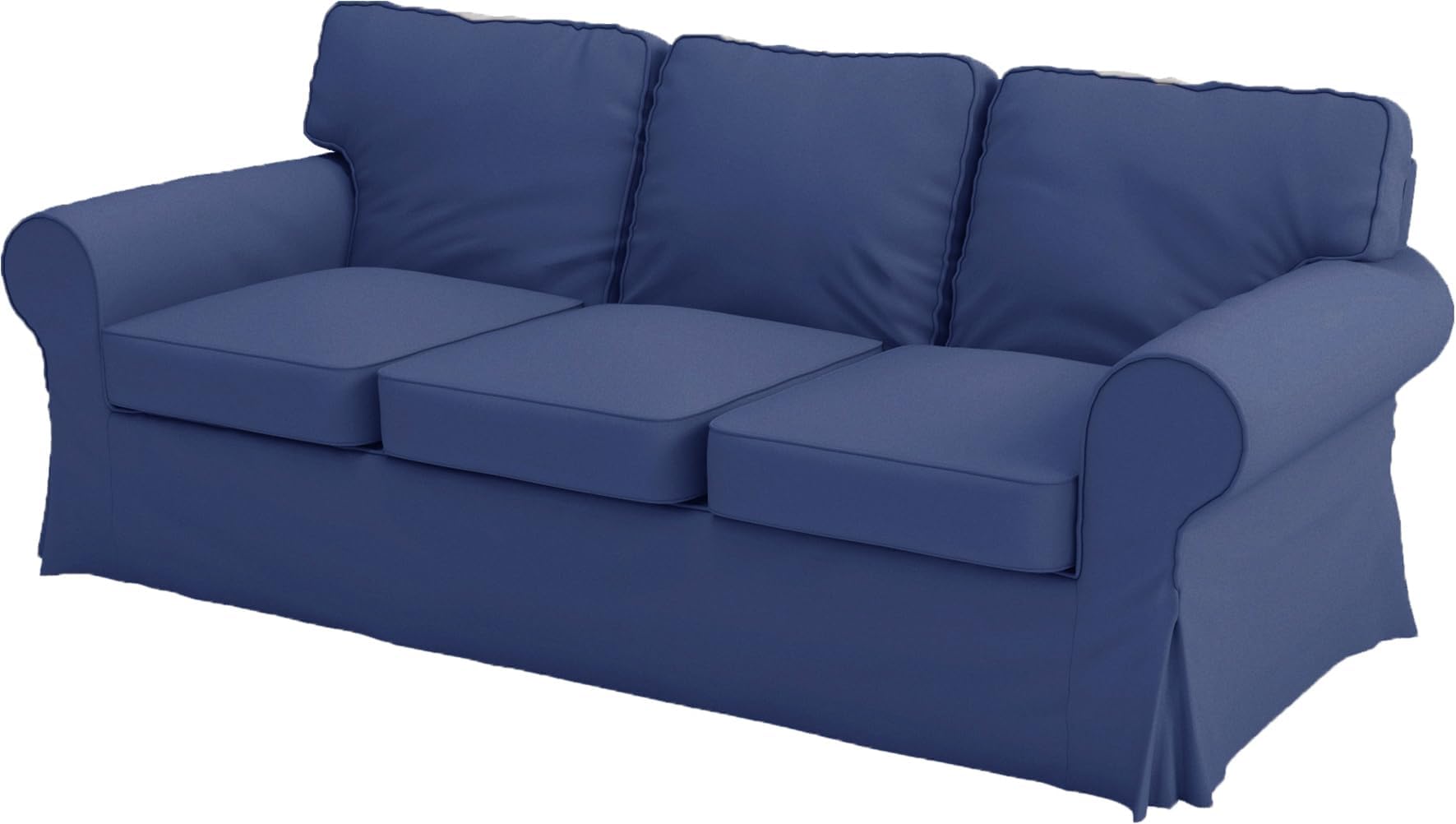 Custom Slipcover Replacement Premium Heavy Cotton Ektorp 3 Seat Sofa Cover Compatible with IKEA Ektorp Three Sofa (Deep Blue)