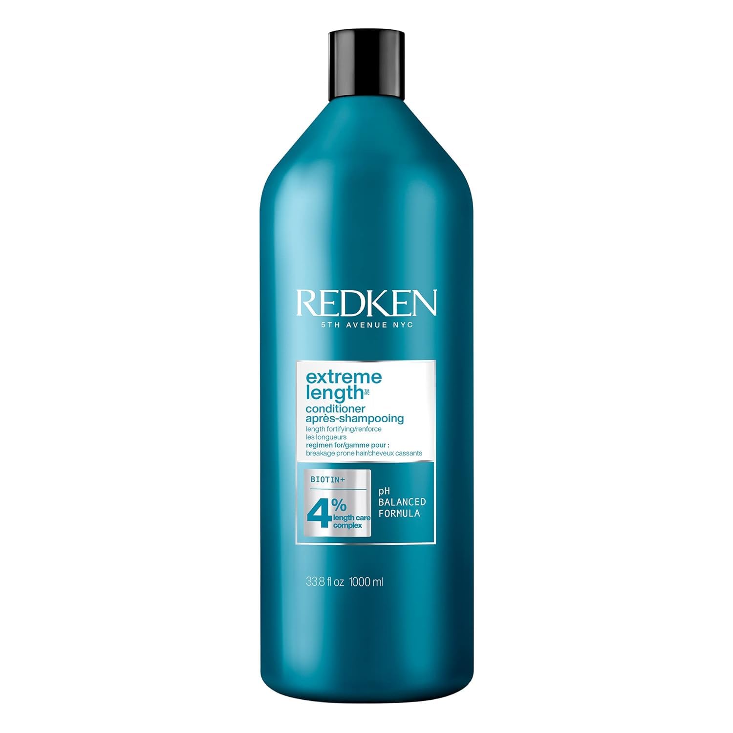 REDKEN Extreme Length Conditioner For Hair Growth Fortifies, Strengthens & Conditions Hair Infused With Biotin 33.8 Fl Ounce