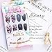 Edary False Nails Gothic Full Cover Glossy Fake Nails Shape Nails Sharp Art 24Pcs Stiletto Nail for Women (A)