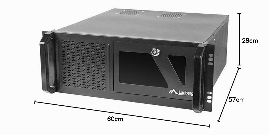LANBERG SC01-4504-08B LANBERG RACKMOUNT Server Chassis ATX 450/08 19/4U