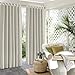RYB HOME 2 Panels Outdoor Curtains for Patio Waterproof Sticky Top Block Sunlight Thermal Insulated Privacy Assured Thick Outside Curtains for Porch, Balcony, Pergola, W52 x L84, Natural
