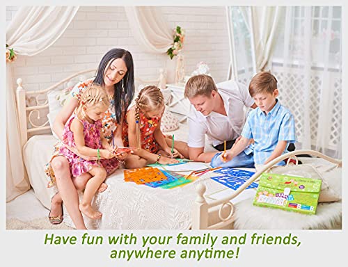 Drawing Stencils Set For Kids (54 Piece) - Arts And Crafts For Girls & Boys - Best Gifts For Kids - Ideal Creativity Kit & Travel Activity #TOP3